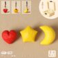 【2個でお得!】【星の置物|星のバッグチャーム】 ナチュラル 可愛い 手作り 木彫り 置物 星 月 ハート バッグチャーム 癒し 厄除け オブジェ ストラップ 小さい 玄関 風水 引越し祝い 贈り物 プレゼント 幸運 お守りストラップ ミニチュア 木製雑貨