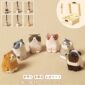 【2個でお得】【猫の置物|バッグチャーム】 ミニチュア 猫 可愛い 手作り 木彫り 猫グッズ 置物 バッグチャーム 癒し 厄除け オブジェ ストラップ 小さい 玄関 風水 引越し祝い 贈り物 プレゼント 幸運 お守りストラップ 木製 雑貨