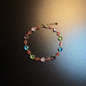 ヴィンテージ ヴィヴィッド・ハーツ レインボーハート キュービックジルコニア ブレスレット ニッチなアクセサリー
