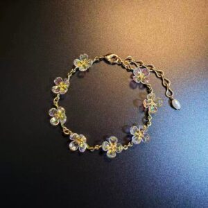 ヴィンテージ古着 Sunlit Petal 優しいデイジーのパールブレスレット ニッチなアクセサリー