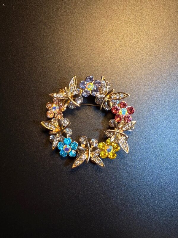 ヴィンテージ古着 Dazzle Wreath 蝶のリースブローチ
