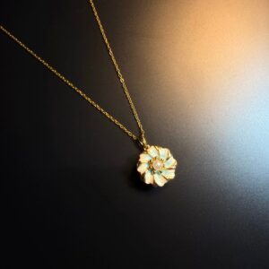 ヴィンテージ古着 Fresh Bloom グラデーションフラワー 回転式ネックレス 鎖骨チェーン